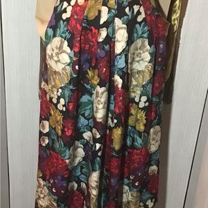 Bill Blass Vintage Silk Print Skirt